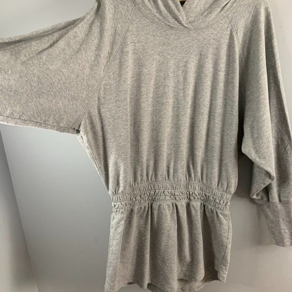 Revolve Free People FP Movement Circuit Tunic Grey Cotton Smocked Sweatshirt L - Picture 3 of 14